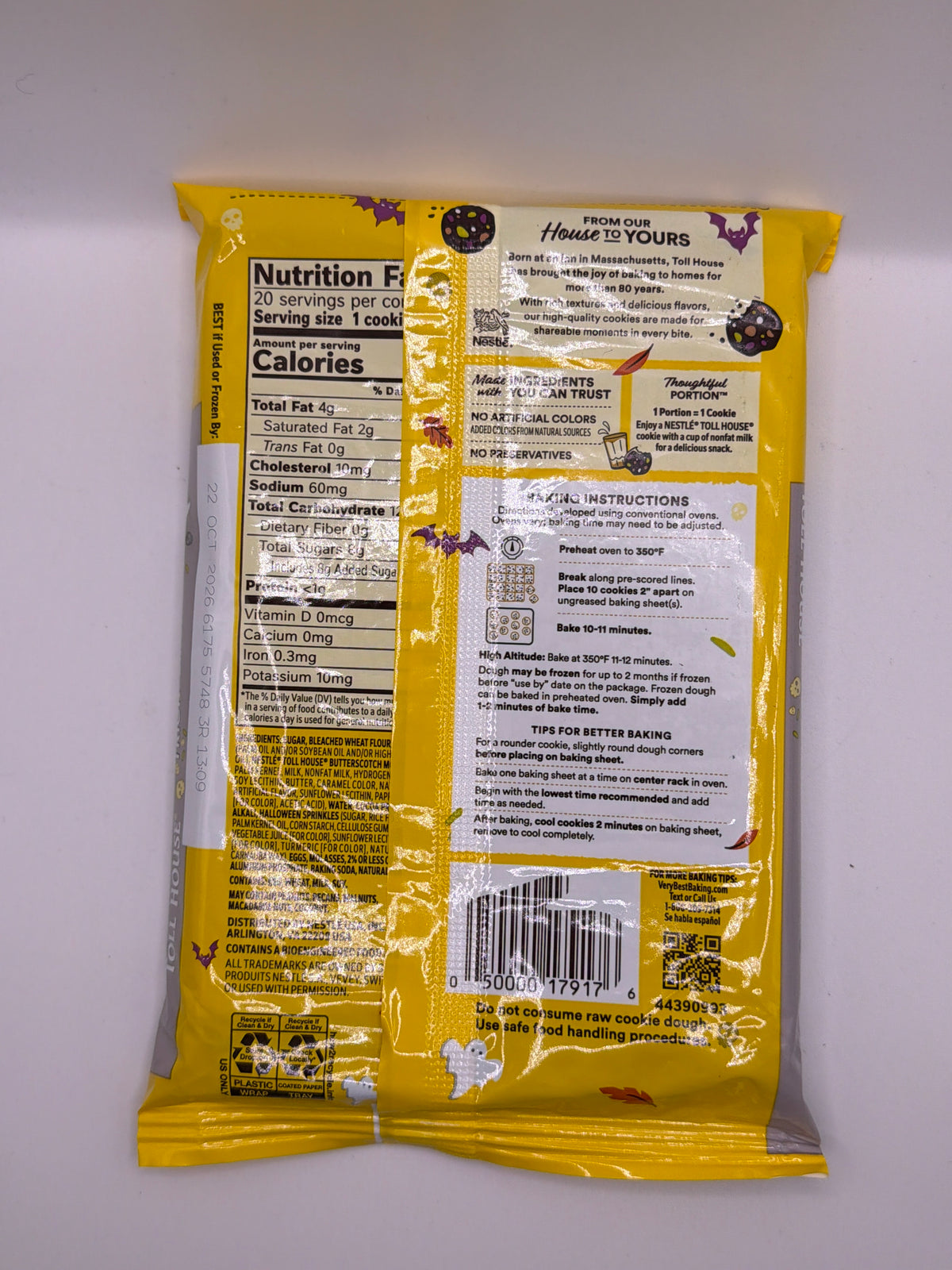 Nestle Toll House Cookie Dough Trick or Treat Halloween 396g
