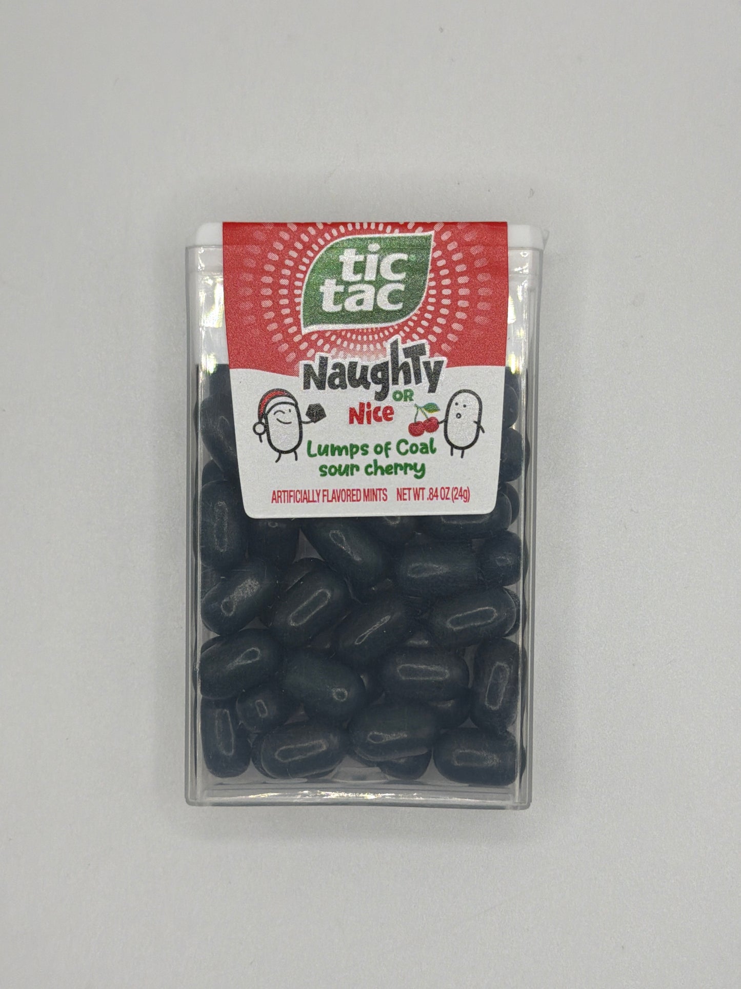 Tic Tac Naughty or Nice Lumps of Coal Sour Cherry 24g