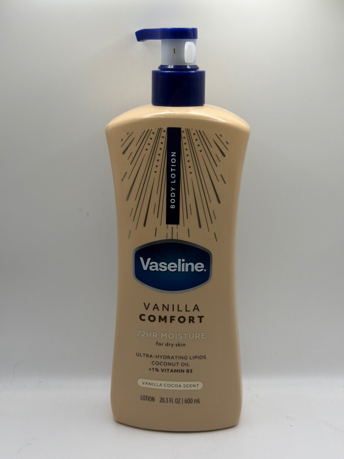 Vaseline Vanilla Comfort Body Lotion 600ml Pump Bottle