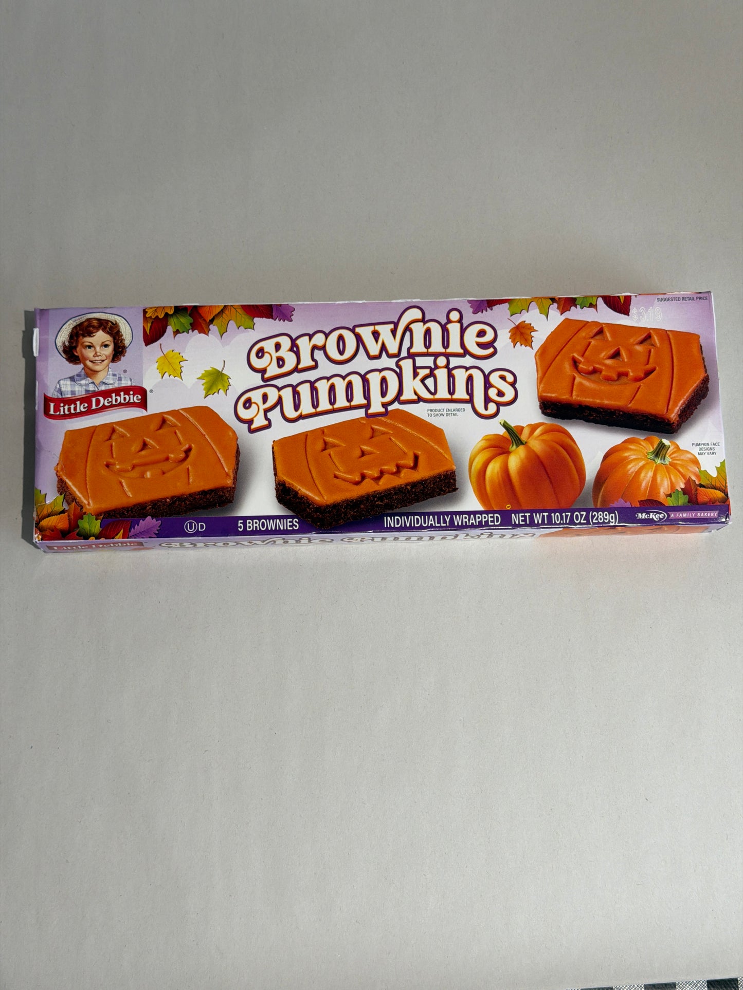 Little Debbie Brownie Pumpkins x 5 individual wrapped