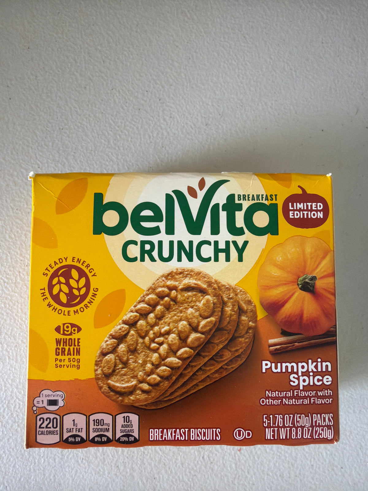 Belvita Crunchy Pumpkin Spice Breakfast Biscuits limited Edition