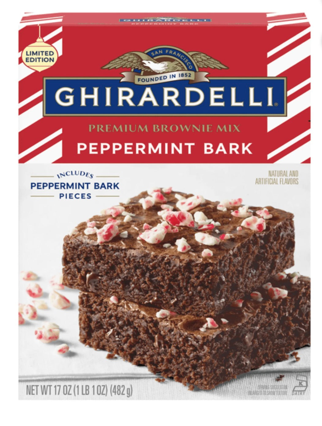 Ghirardelli Premium Brownie Mix Peppermint Bark 482g