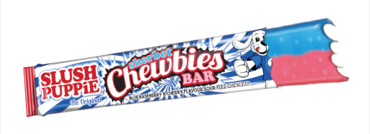 Slush Puppie Blue Raspberry & Cherry Sherbet Chewbies Bar 25g