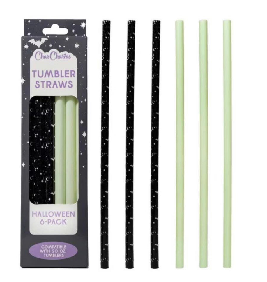 Tumbler Halloween Straws for various sizes pack of 6