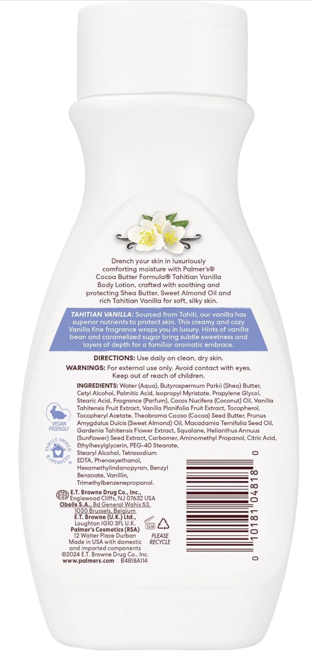 Palmers Cocoa Butter Tahitian Vanilla Lotion 8.5oz