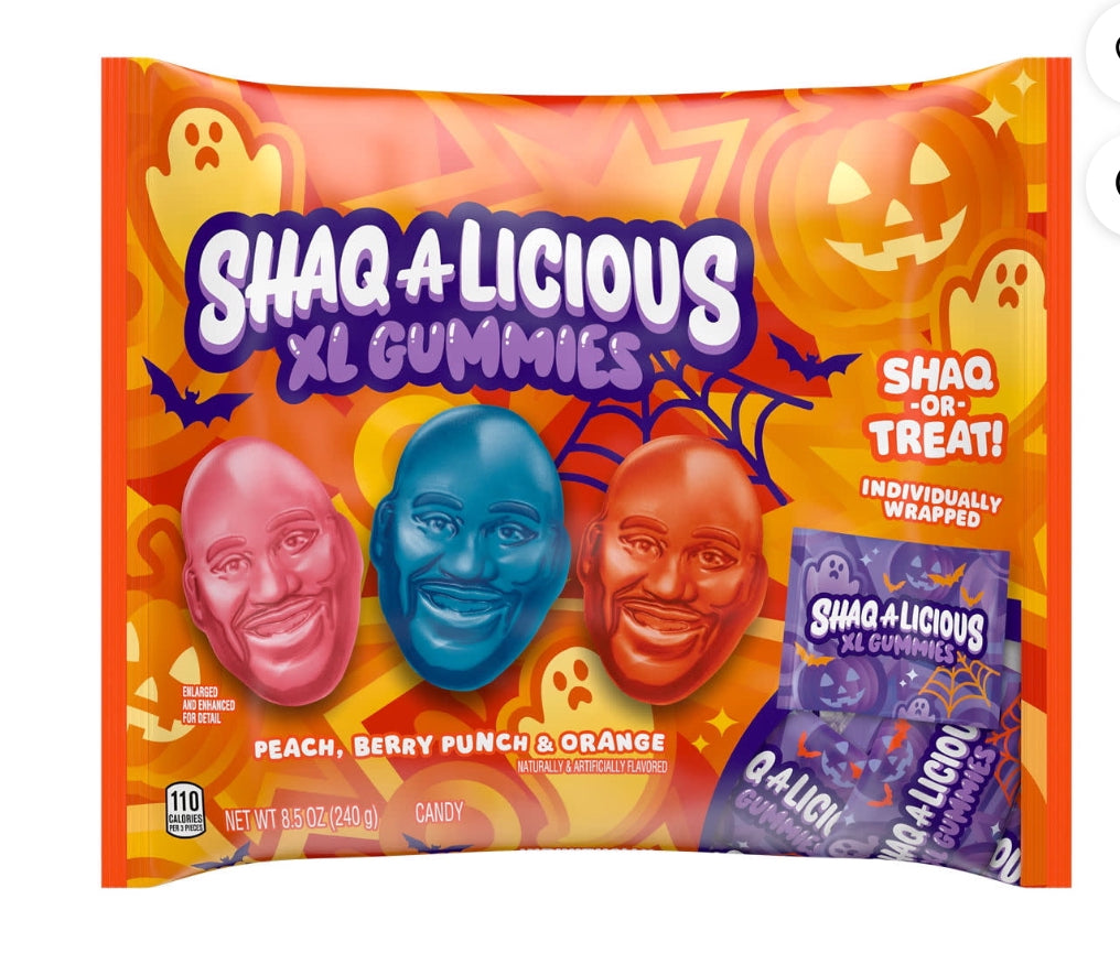 Shaq A Licious XL Gummies Shaq or Treat Individually Wrapped Snack Packs