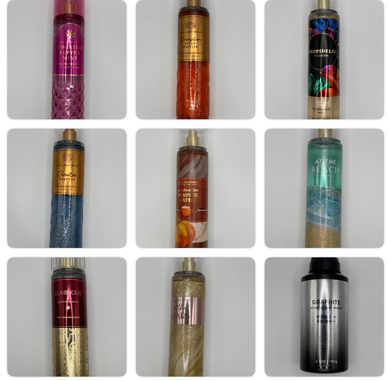 BBW Fine Spray Body Fragrance Mist & Cologne Mist