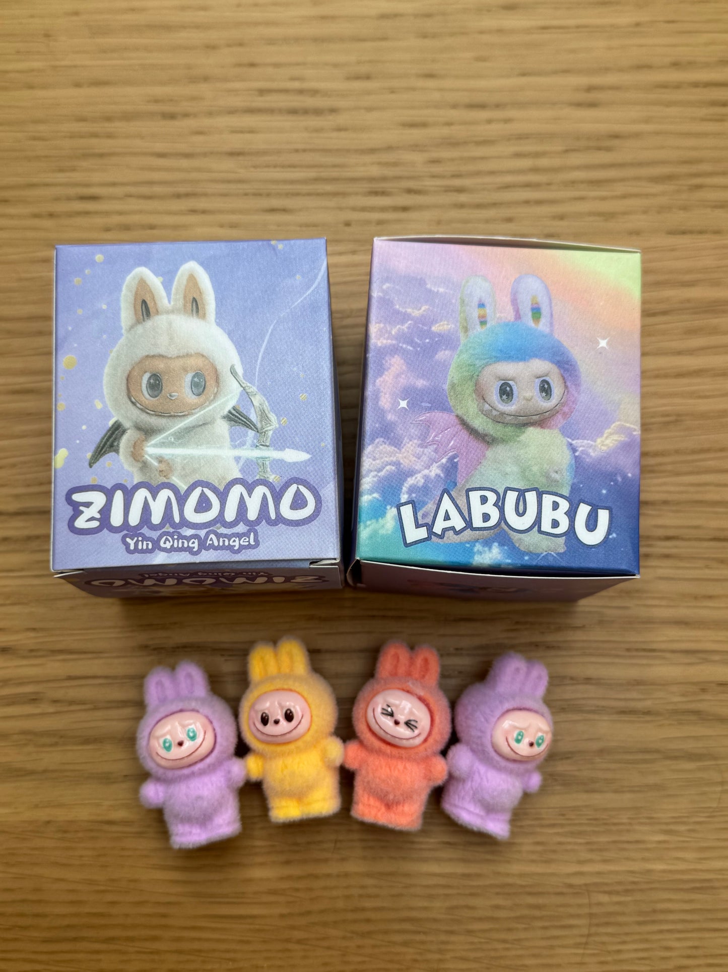 Labubu Mini Flocked Figures Blind bag Collectable set of 3 -see description below