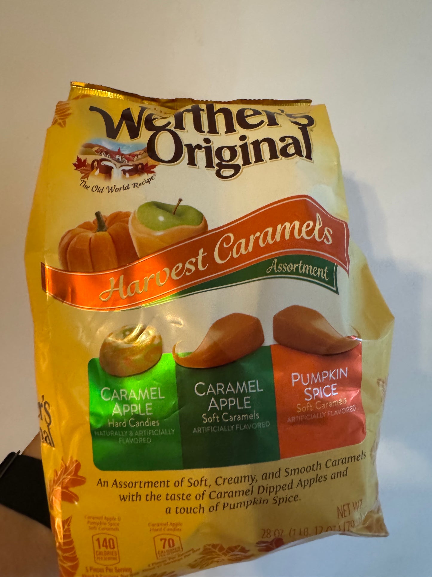 Werthers Originals Harvest Caramel Assortments, caramel apple hard candies, caramel apple soft caramels, pumpkin spice soft caramels 794g bag