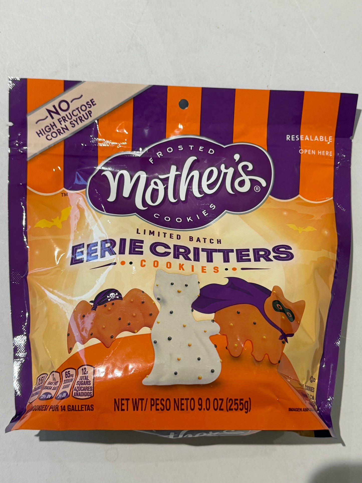 Mothers's Eerie Critters Cookies 255g resealable bag