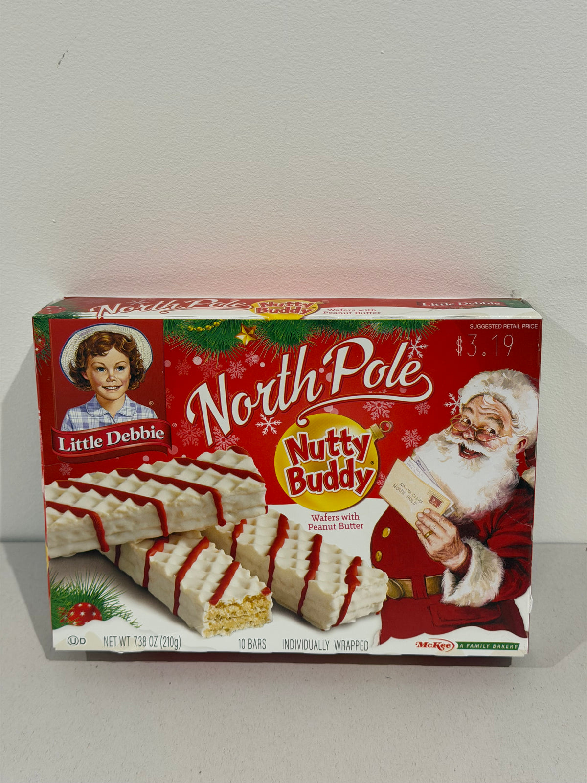 Little Debbie Christmas North pole Nutty Buddy Bars 10 packs