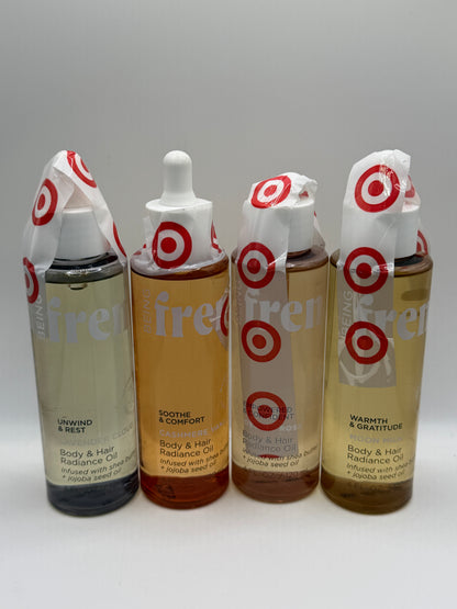 Being Frenshe Body & Hair Radiance Oil Various Scents