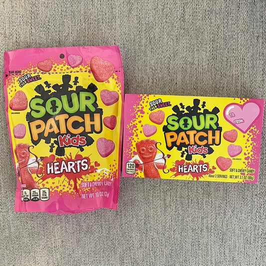 Sour Patch Kids Valentine Hearts Bags & Boxes