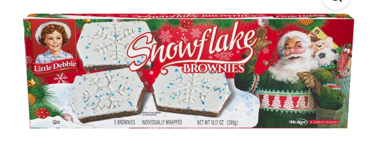 Little Debbie’s Christmas snack cakes, muffins and brownies individually wrapped