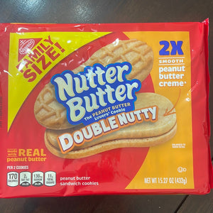 Nutter Butter Double Nutter Family Size Peanut Butter Cookies 453g