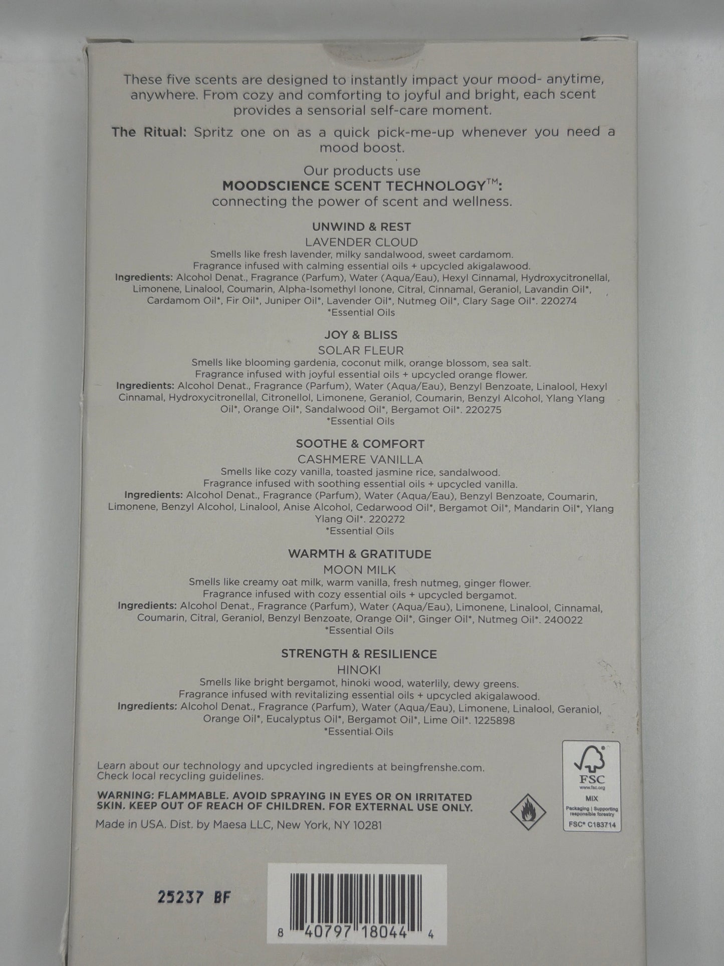 Being Frenshe Mood Boosting Discovery Set 2026 Perfume Set 5 x 2ml Sprays