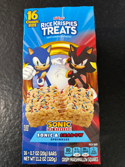 Rice Krispie Treats Crispy Marshmallow Squares Sonic the hedgehog 16ct