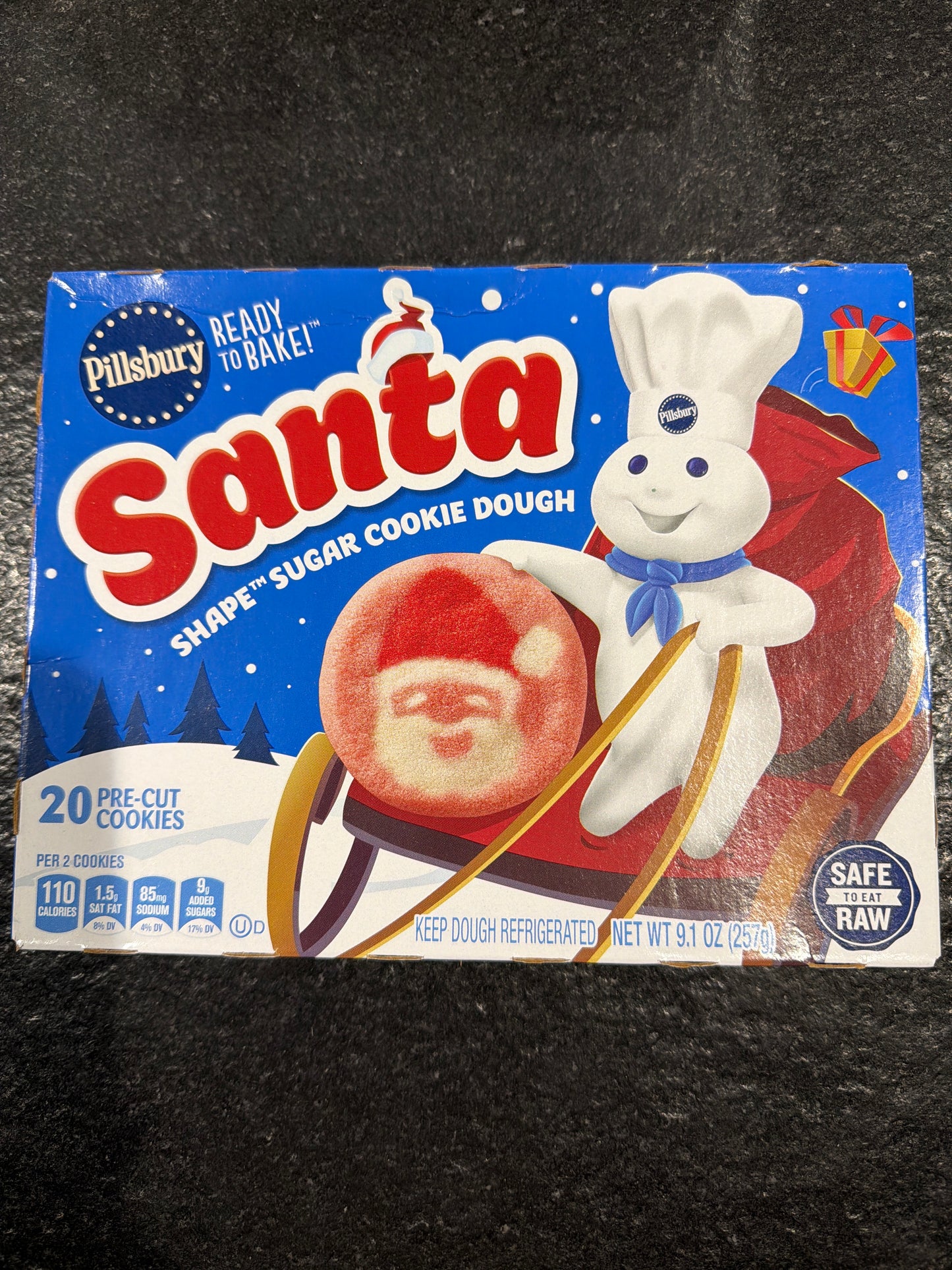 Pillsbury Ready to Bake Shape Sugar Cookie Dough Various Designs 20 pre cut cookies