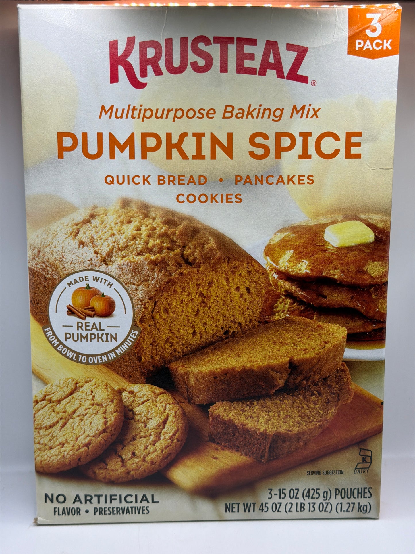 Krusteaz Multipurpose Baking Mix Pumpkin Spice Wuixk Bread, Pancakes or Cookies 1.27kg