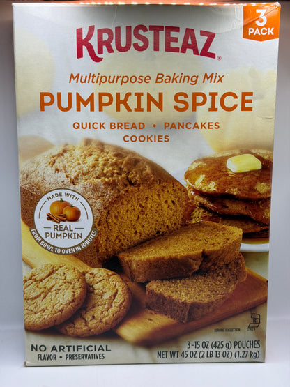 Krusteaz Multipurpose Baking Mix Pumpkin Spice Wuixk Bread, Pancakes or Cookies 1.27kg