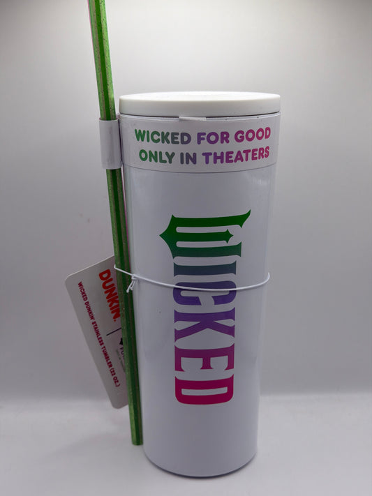 Dunkin Wicked Stainless Steel Tumbler with straw 22oz