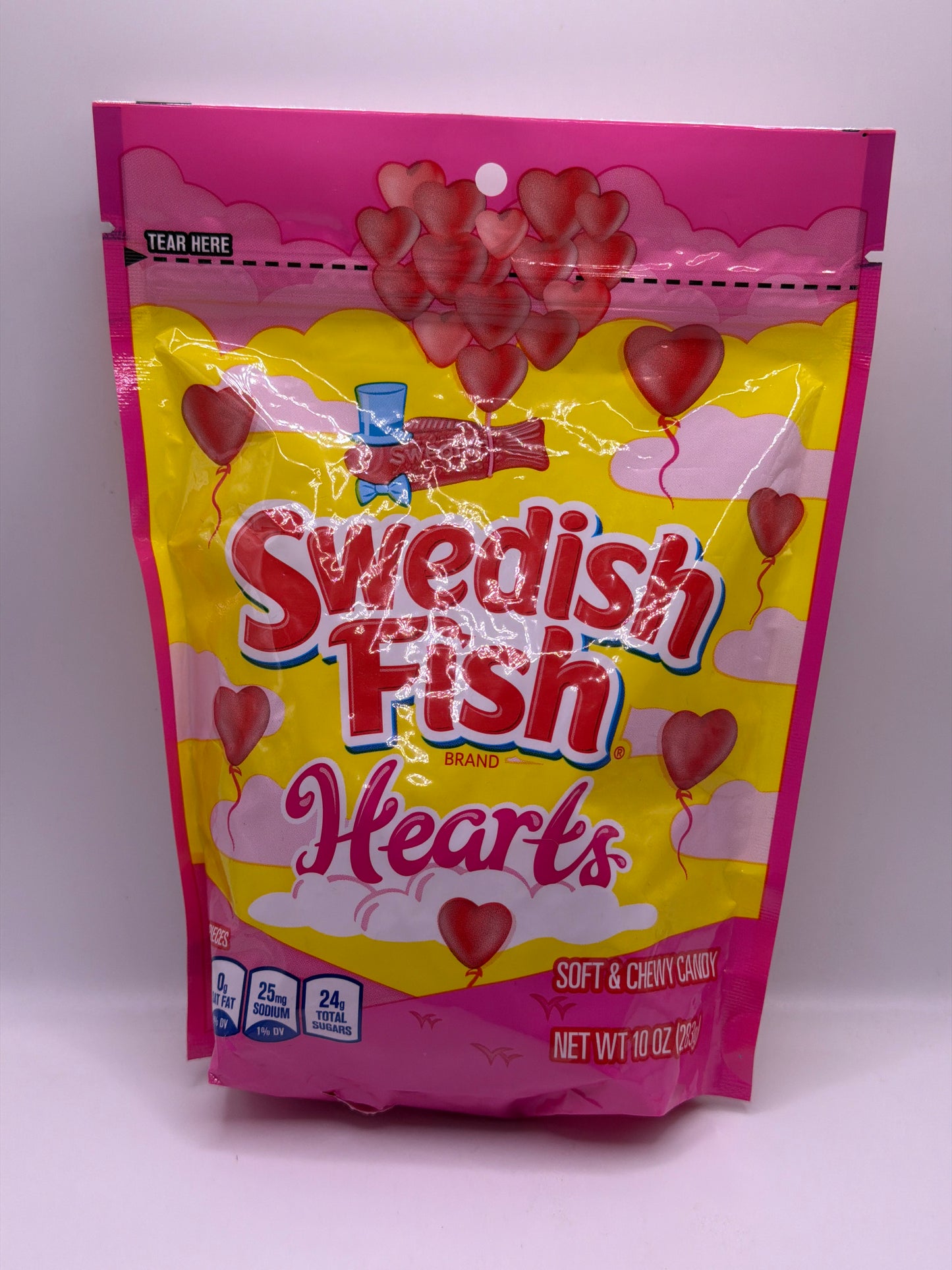 Swedish Fish Valentine Hearts Soft & Chewy Resealable bag 283g