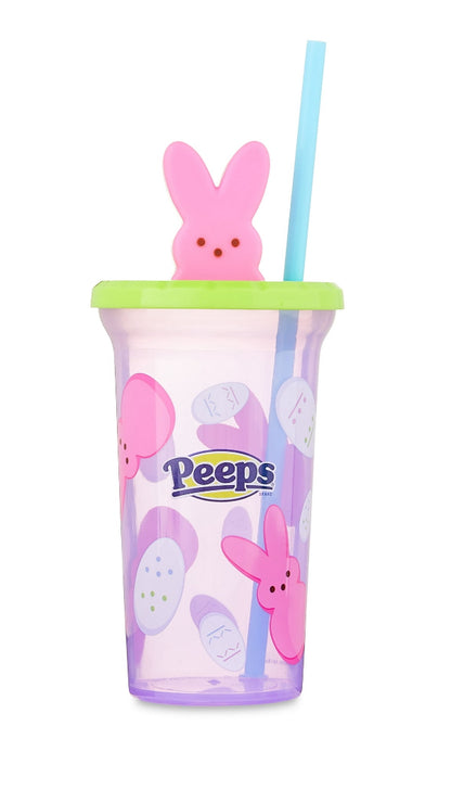 Peeps Tumbler with lid and straw