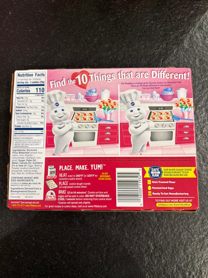 Pillsbury Ready To Bale Valentine Hearts Shape Sugar Cookie Dough