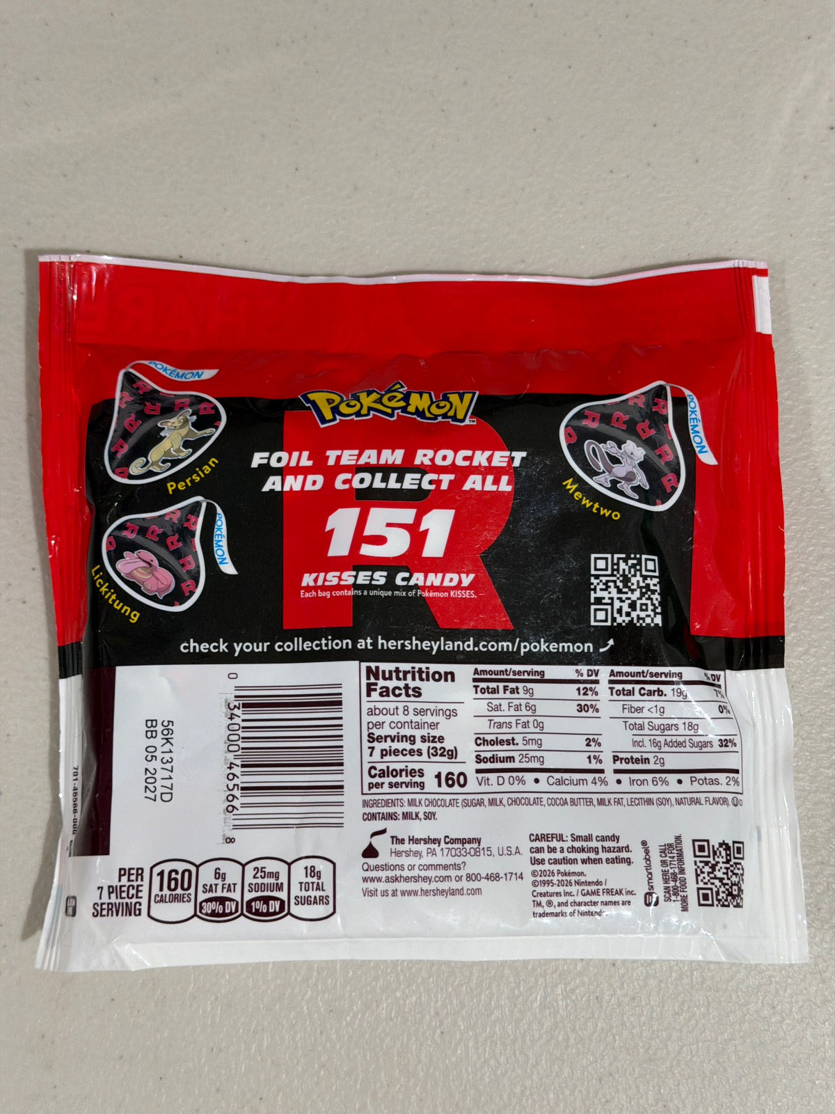 Hersheys Kisses Pokémon Limited Edition Share Bag