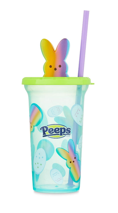 Peeps Tumbler with lid and straw
