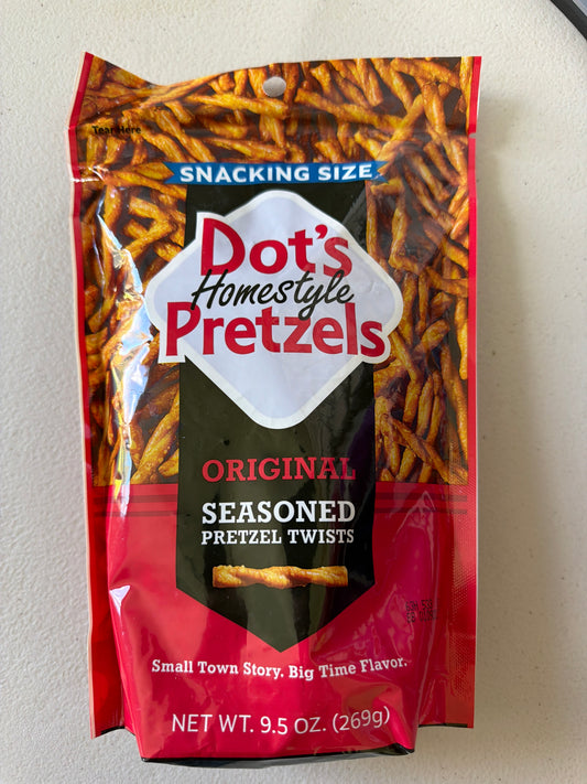 Dots Homestyle Pretzels Original Seasoned  Pretzel Twists 9.5oz bag