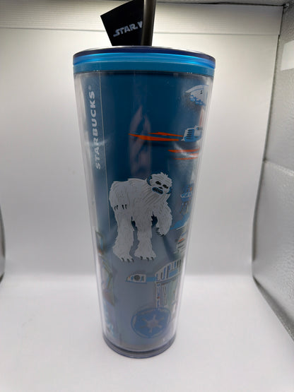 Starbucks Disney Star Wars Hoth Tumbler with straw