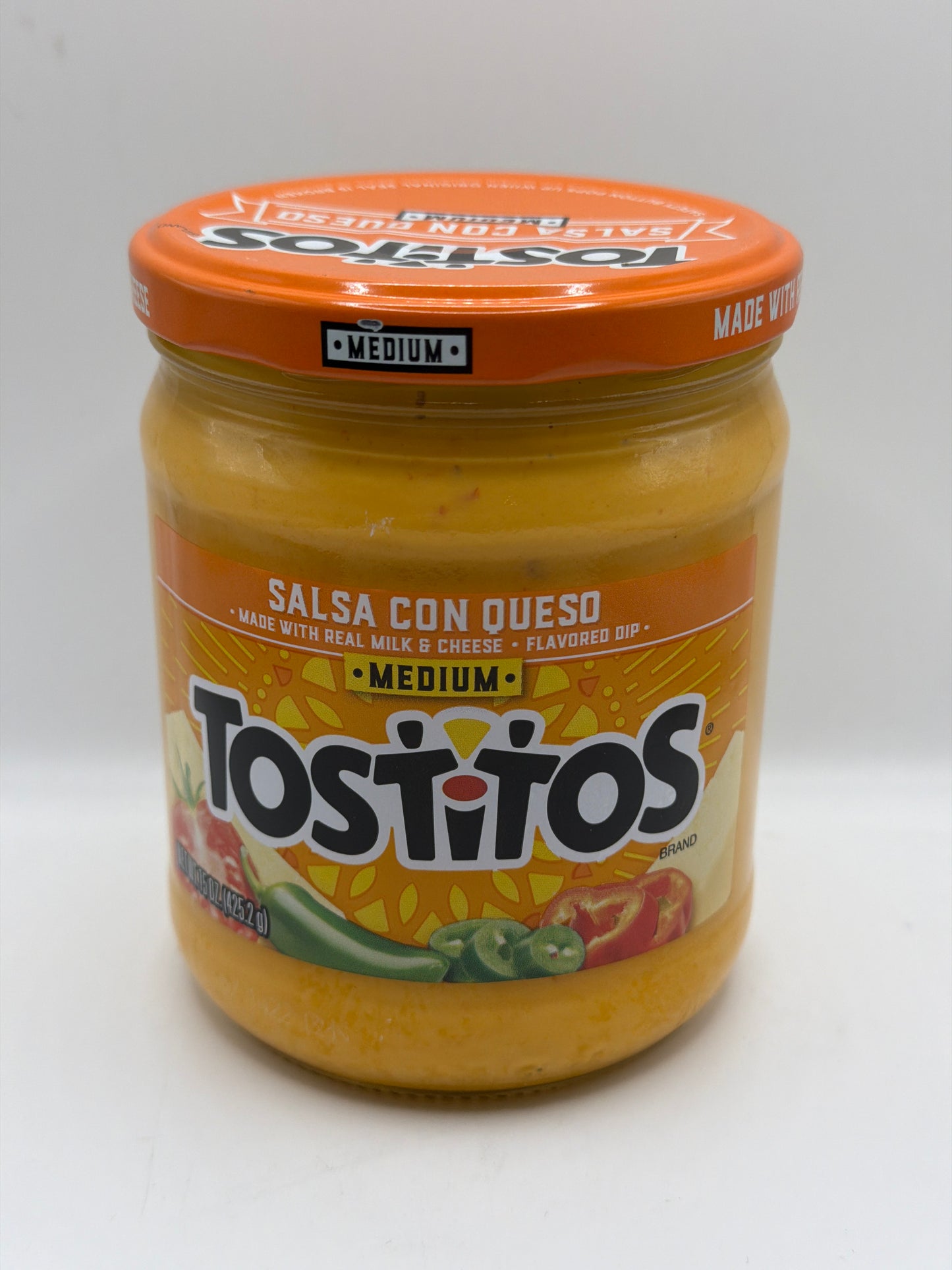 Tostitos Salsa Con Queso Medium Cheese Flavoured Dip 452g