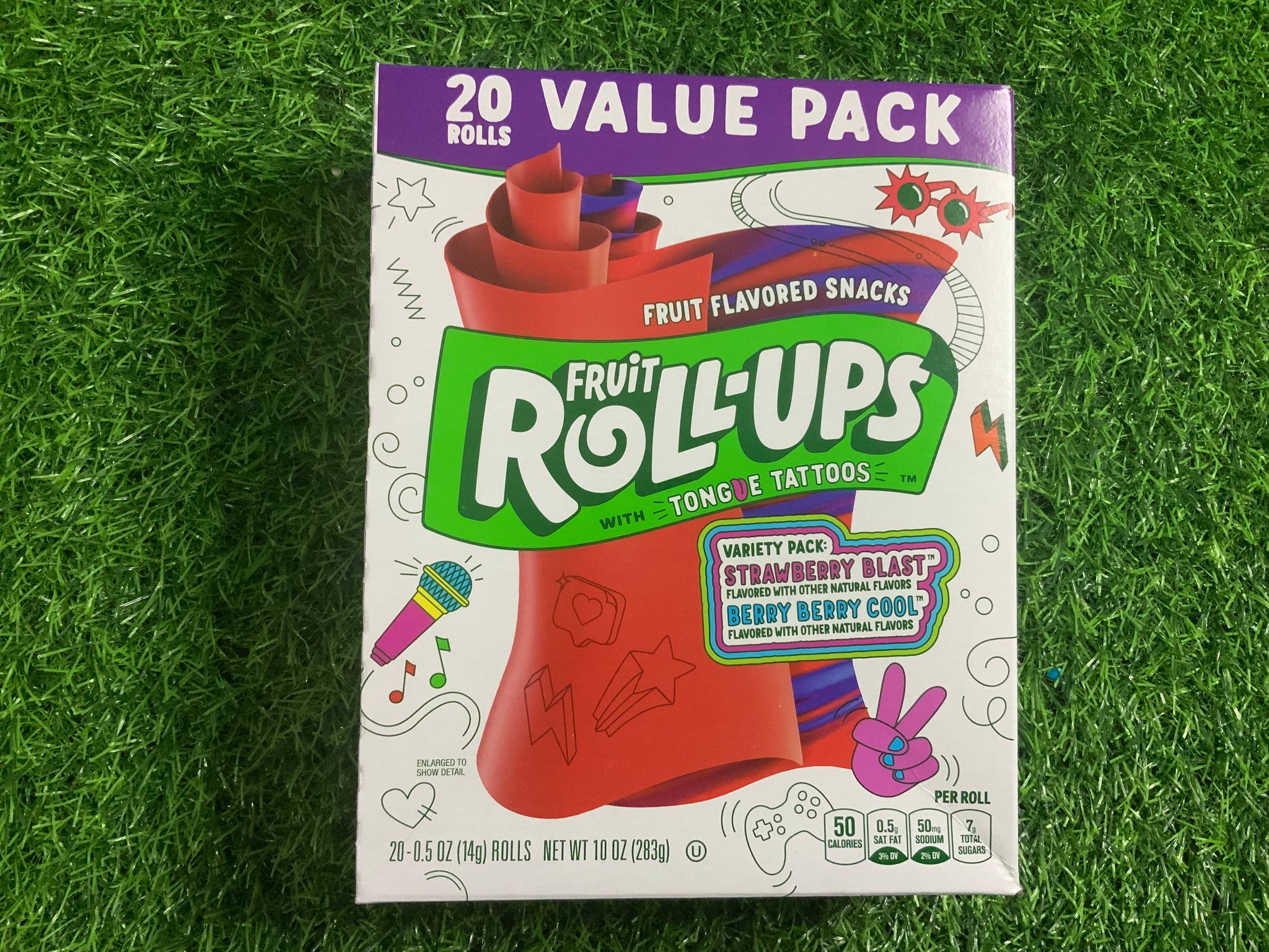 Fruit Roll-Ups Tongue Tattoos Variety Pack of 20