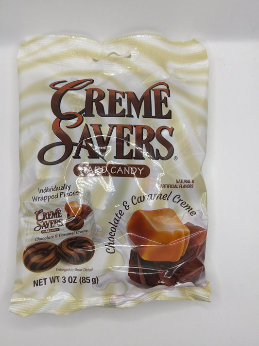 Crème Savers Hard Candy Chocolate & Caramel Crème 85g