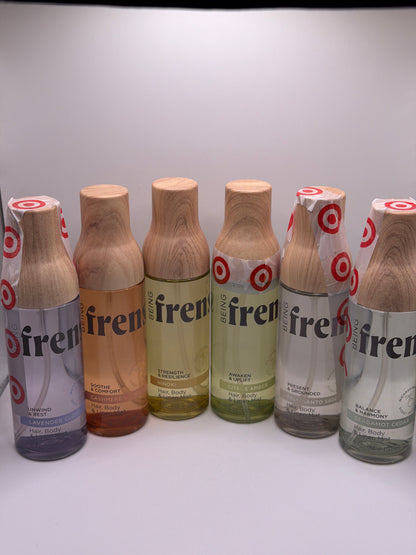 Being Frenshe Hair, Body & Linen Mist Body Spray with Essential Oils - Various Scents - 5 fl oz