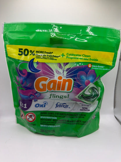 Tide & Gain Laundry Liquid & Pods Various sizes and scents