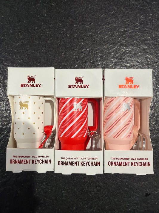 Stanley Holiday Ornament Keychain Quencher Tumbler Various designs