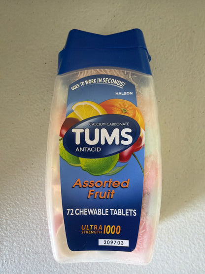 Tums Antacid Extra Strength 750 or 1000 Various Sizes and Types Chewables & Smoothies