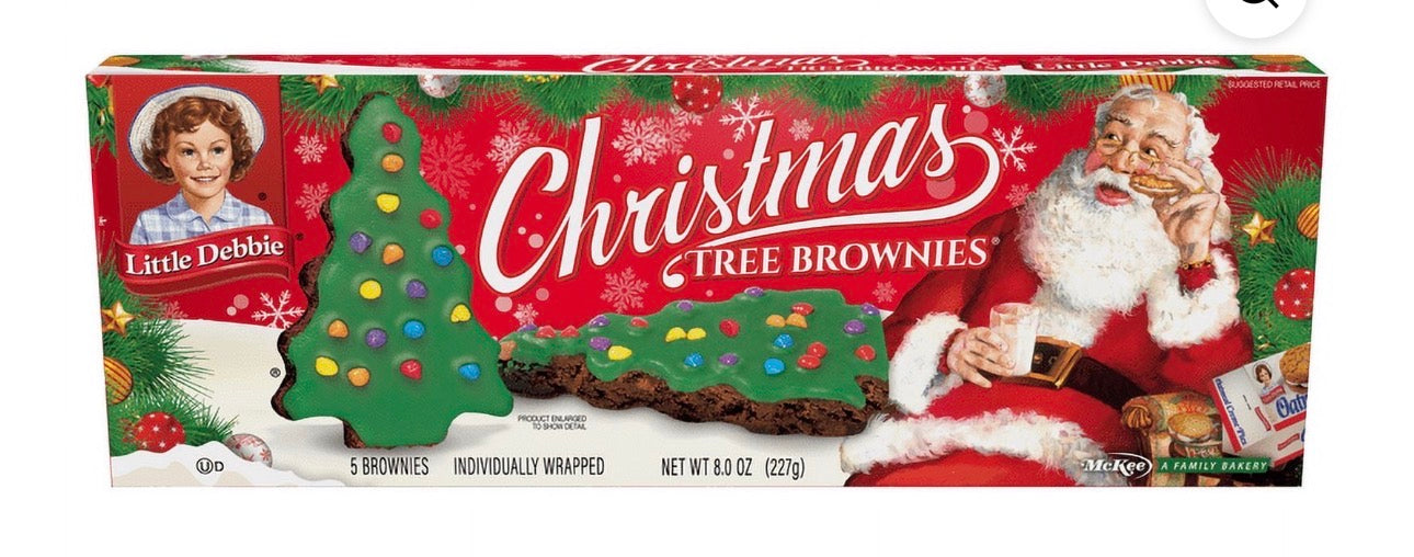Little Debbie’s Christmas snack cakes, muffins and brownies individually wrapped
