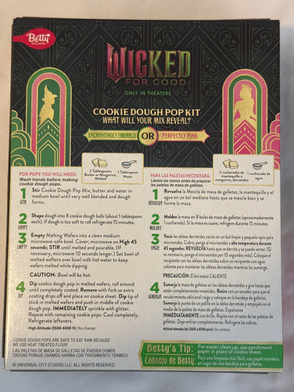 Wicked Mix to Reveal Vanilla Cookie Dough Cake Pop Kit makes 8