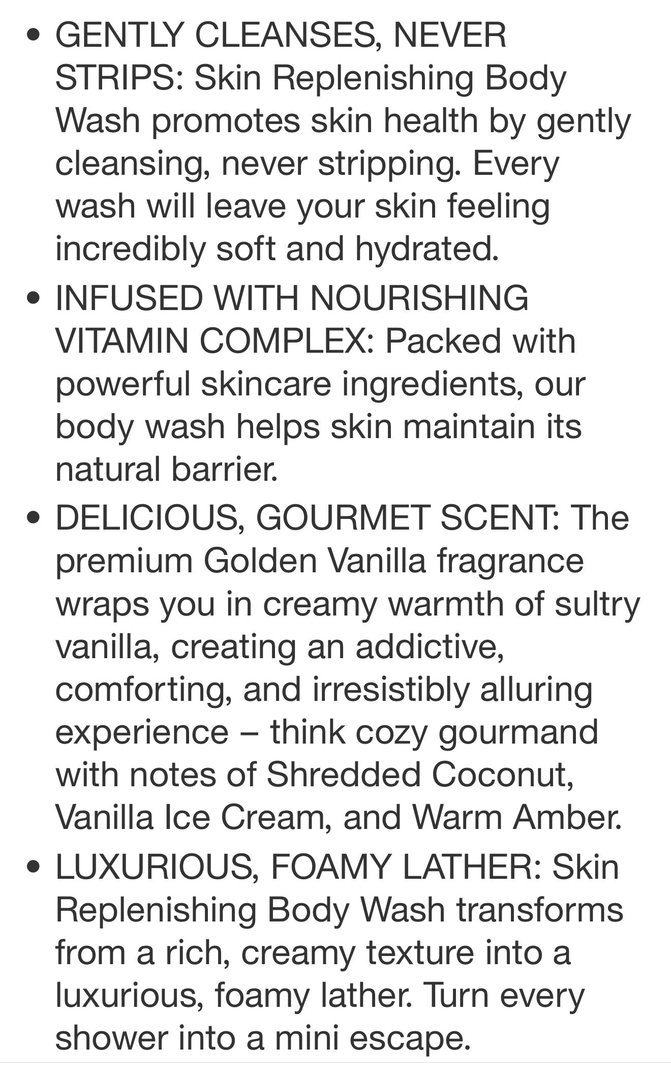 Athena Club Golden Vanilla Body Wash or Lotion