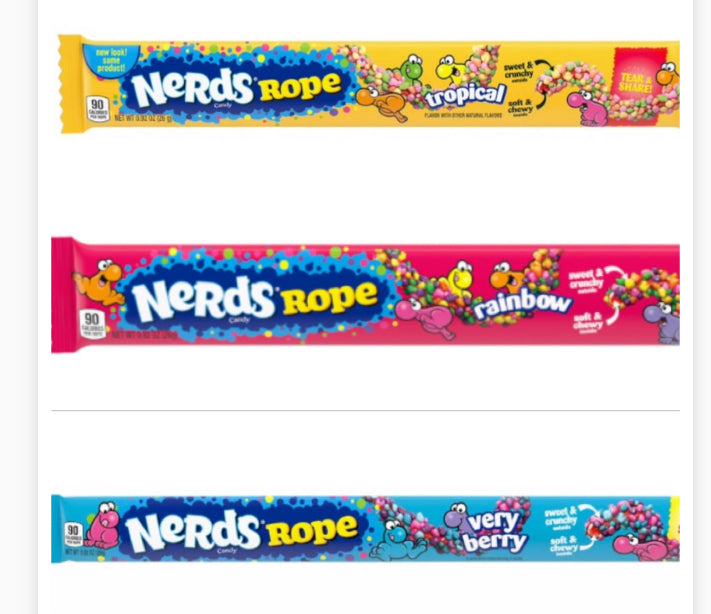 Nerds Rope Various Flavours