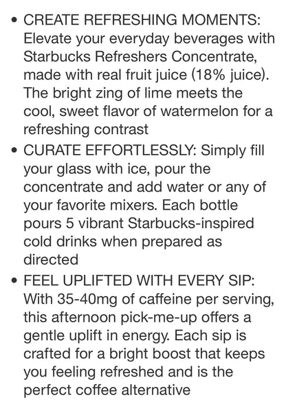Starbucks Refreshers Concentrate Various Flavours