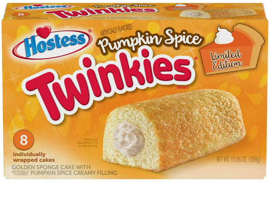 Twinkies Pumpkin Spice Limited Edition 8 individually wrapped cakes