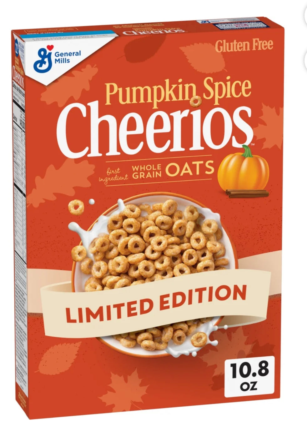 General Mills Cheerios Pumpkin Spice Various Sizes Limited Edition