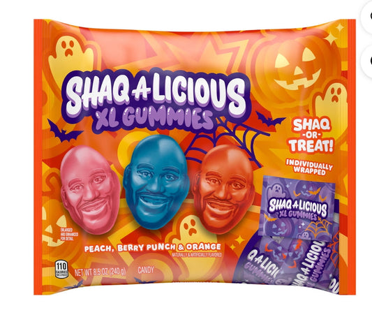 Shaq A Licious XL Gummies Shaq or Treat Individually Wrapped Snack Packs