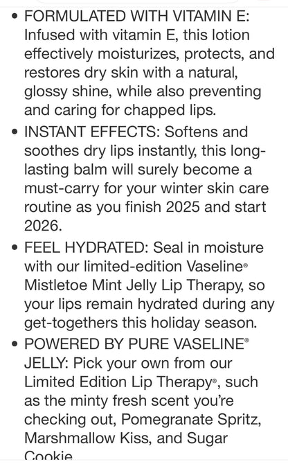 Vaseline Holiday Lip Balms Various available