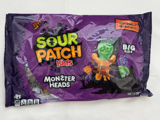 Sour Patch Kids Halloween Monster Heads Individually Wrapped