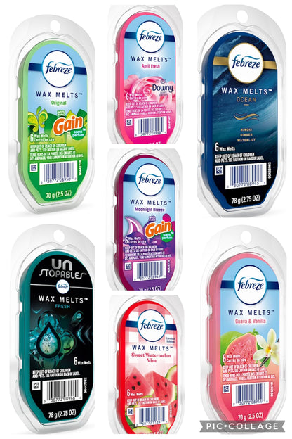 Febreze & Gain Wax Melts Various Scents 6 cubes per pack